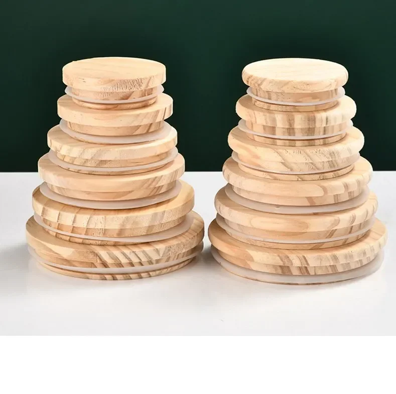 Silicone Stretch Lid - Reusable Bamboo Wood Lids Various Sizes