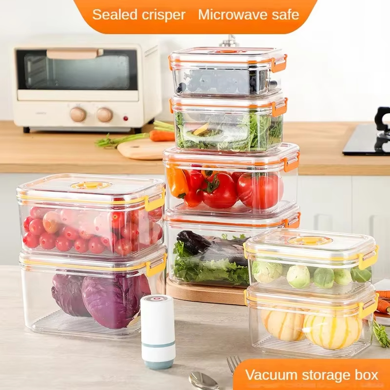 Food Storage For Refrigerator - Vacuum Fresh-keeping Box Refrigerator Sealed Canister