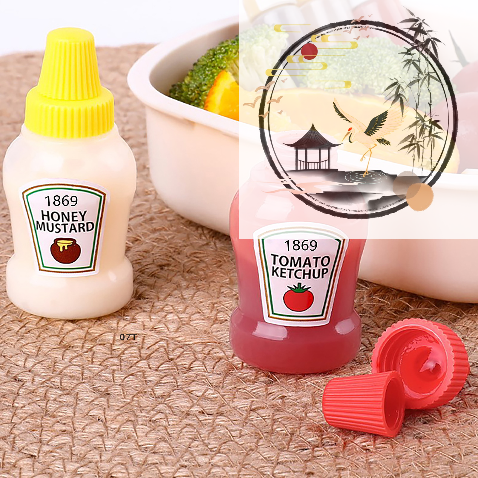Salad Dressing Bottle - 2pcs/set 25ML Mini Tomato Ketchup Bottle