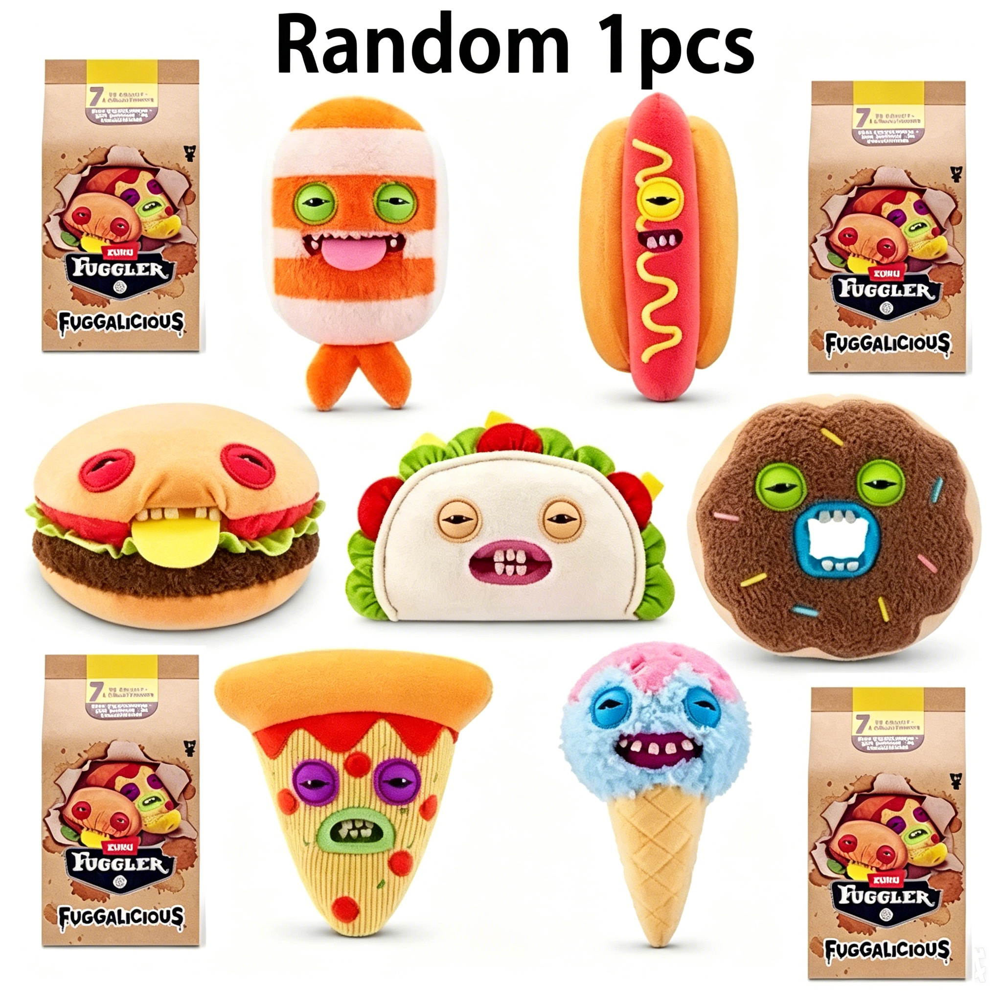 Food Storage And Containers - Fuggler Blind Box Toys Hamburger Pizza