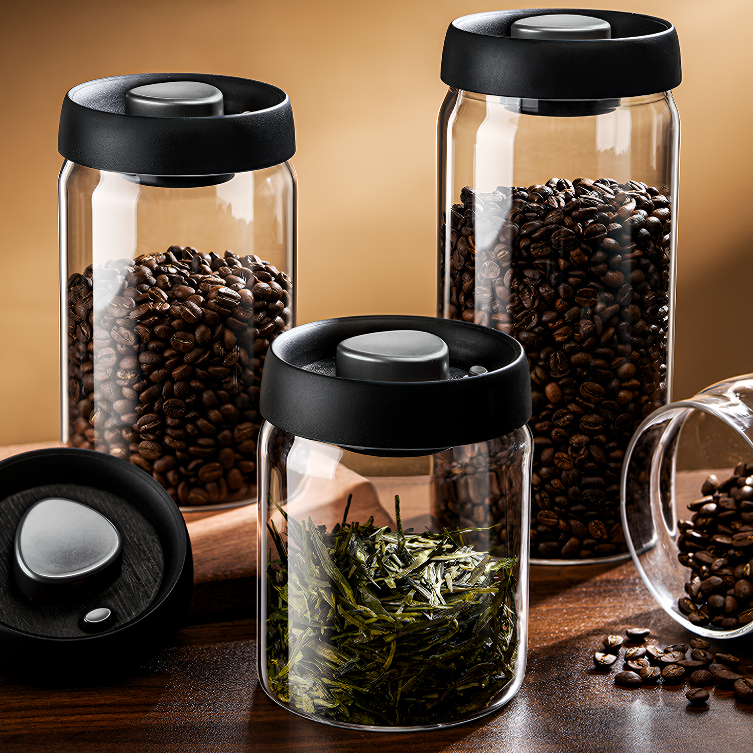 Food Storage Vacuum Containers - OANKR Vacuum Coffee Canister 500ml 900ml