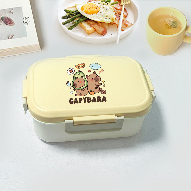 Food Storage And Containers - Capybara Bento Lunch Box Cartoon Figure