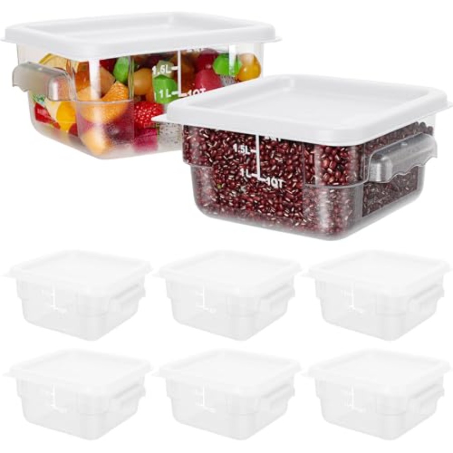 Food Storage Quart Containers - 8 Pcs 2 Quart Food Storage