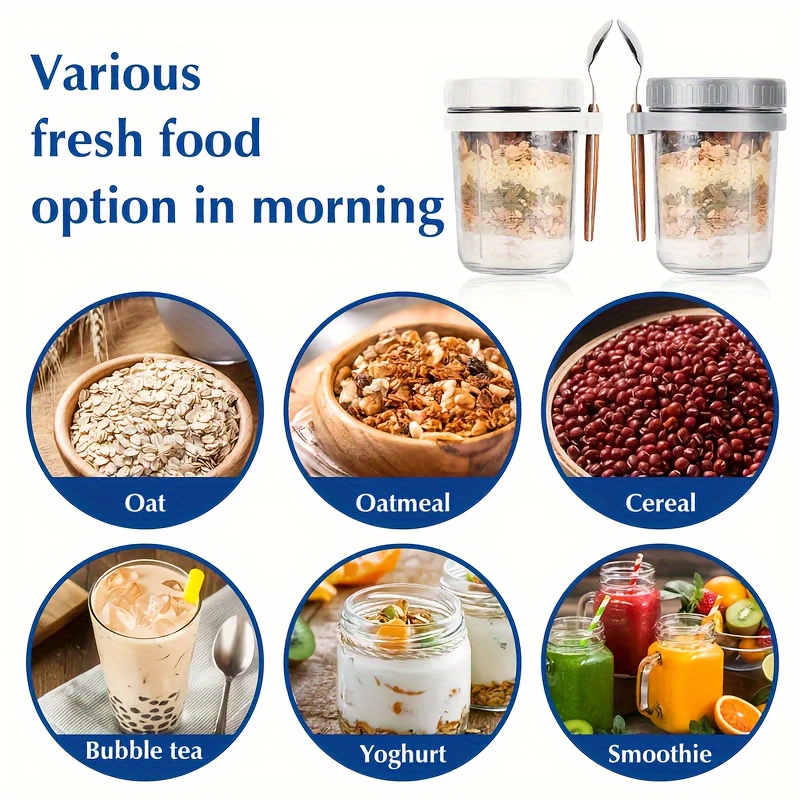 1pc/2pcs Glass Oatmeal Cup, Ov - Glass Meal Prep Container review and price