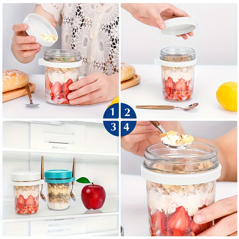 1pc/2pcs Glass Oatmeal Cup, Ov - Glass Meal Prep Container review and price