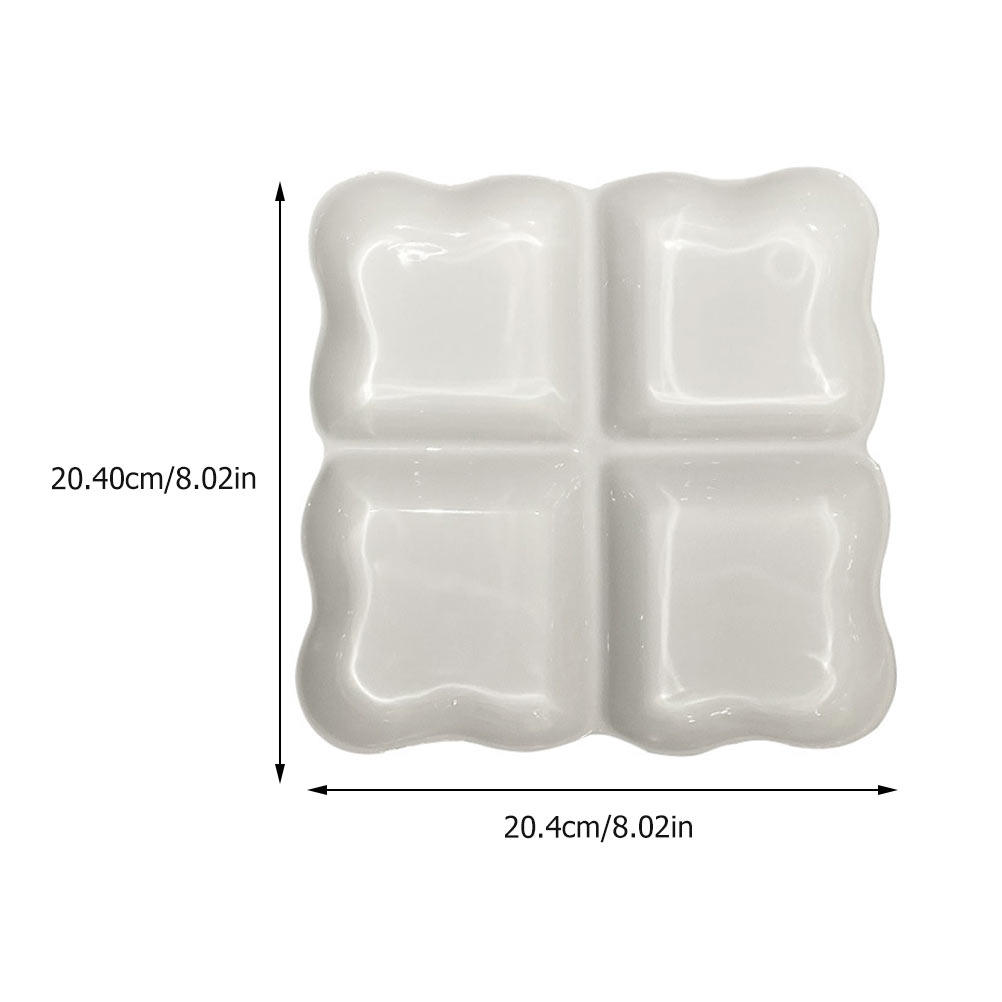 4 Compartment Ceramic Snack Di - Storage Food Tray review and price
