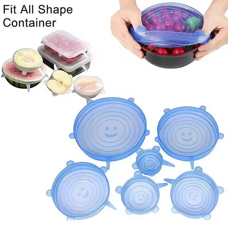6pcs Reusable Silicone Fresh-K - Silicone Stretch Lid review and price