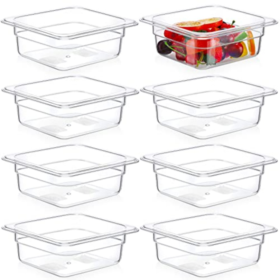 8 Pcs 1/6 Size, 2.6 Inch Deep  - Food Storage For Restaurant review and price