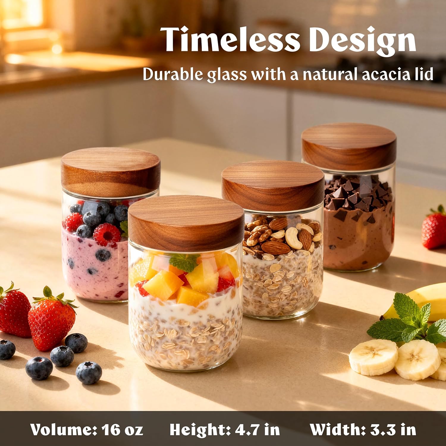 Overnight Oats Containers with - Glass Meal Prep Container review and price