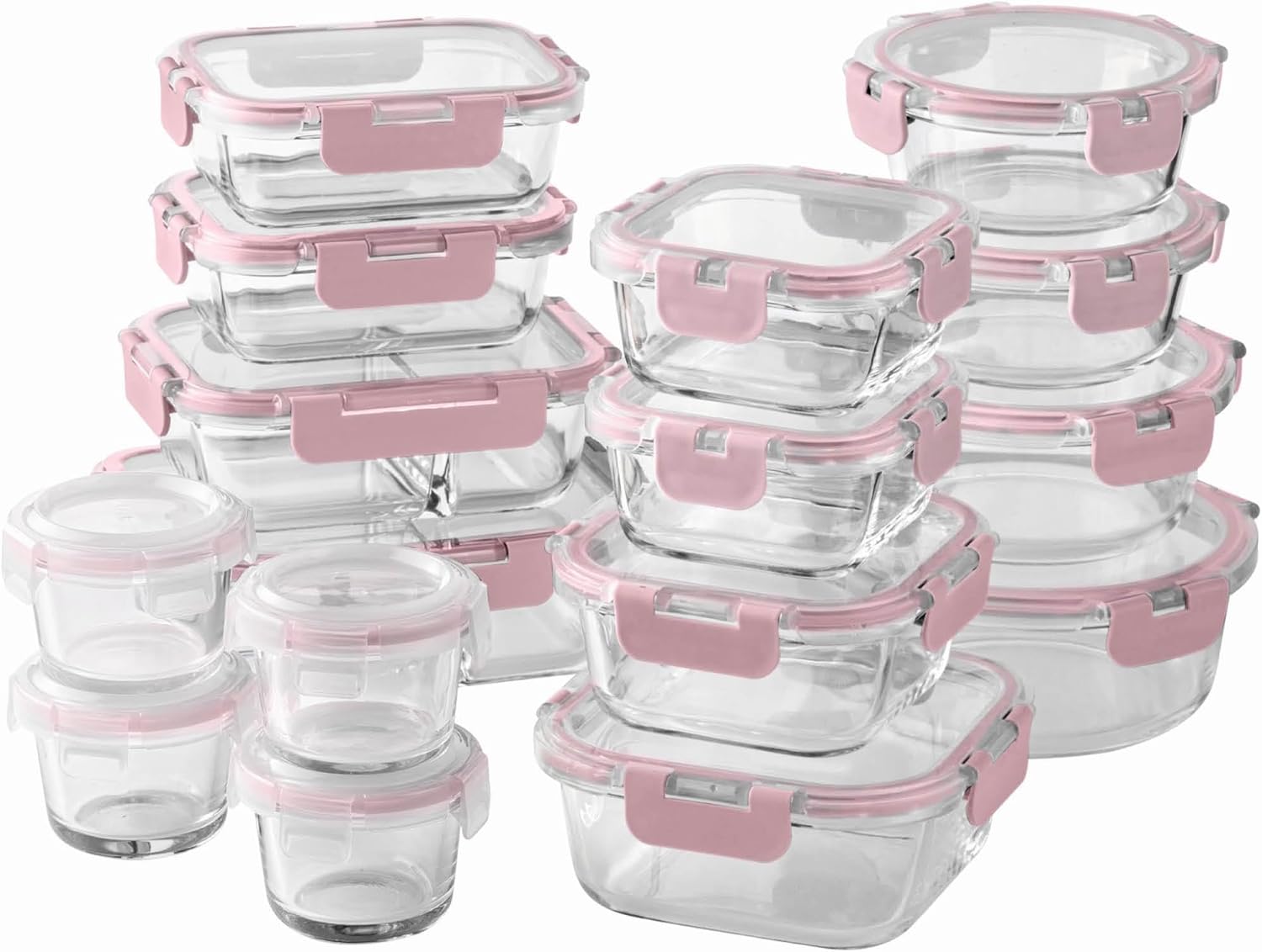 32-Pc Borosilicate Glass Food  - Glass Meal Prep Container review and price