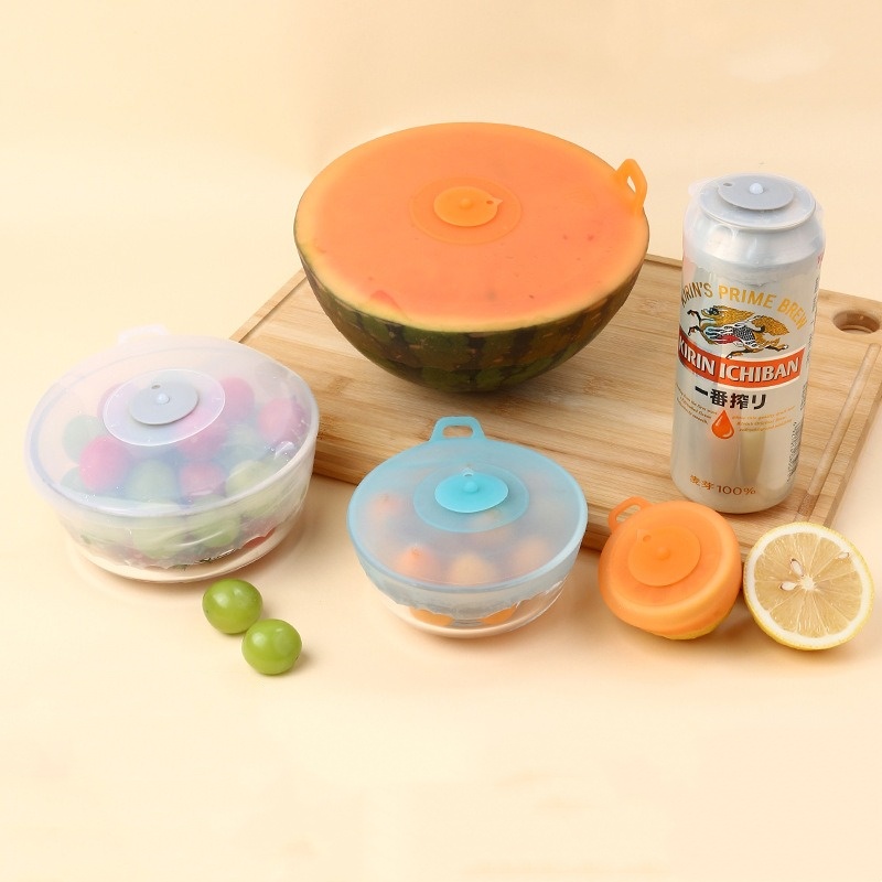 4Pcs/Set Silicone Fresh-keepin - Silicone Stretch Lid review and price
