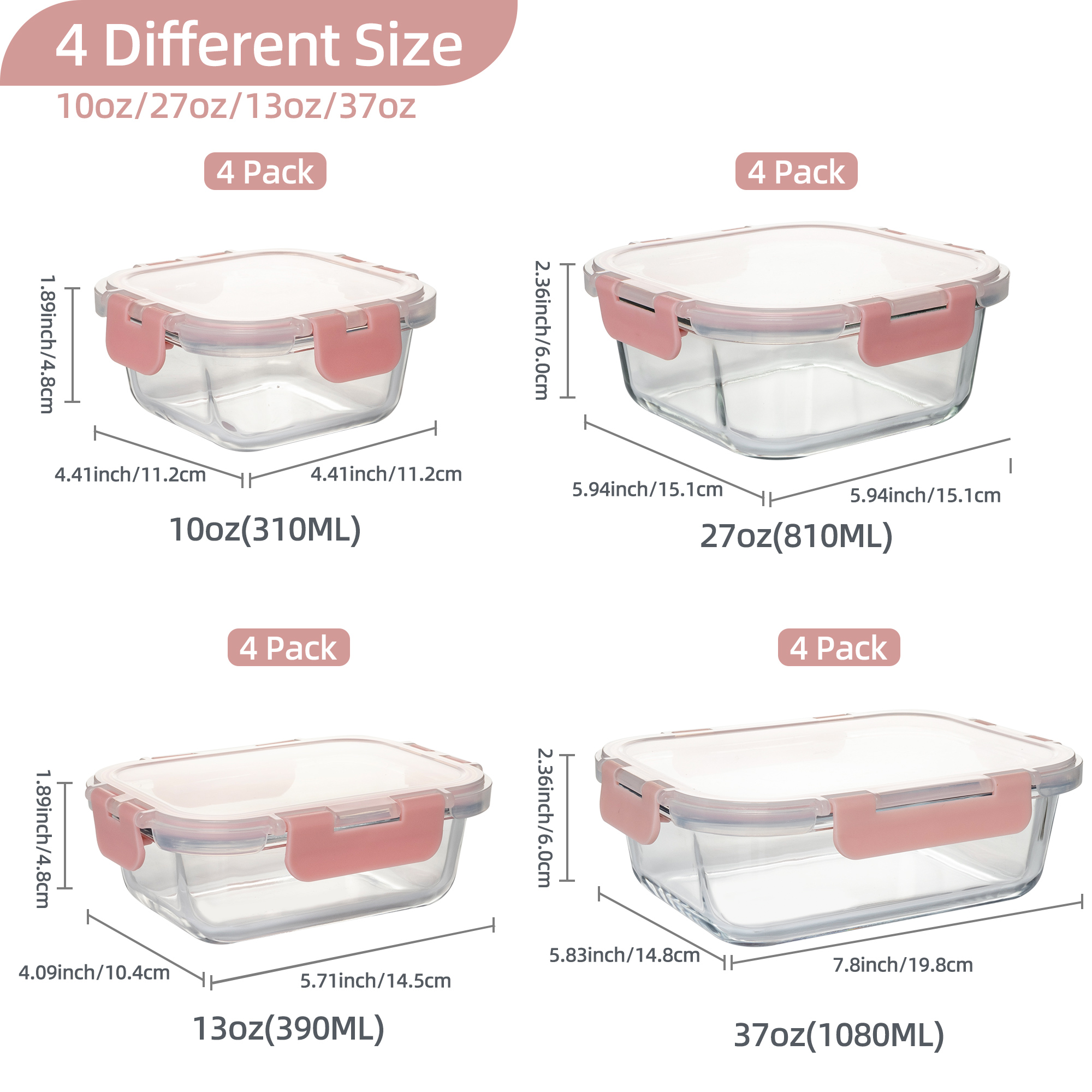 16-Piece Glass Food Storage Co - Glass Meal Prep Container review and price