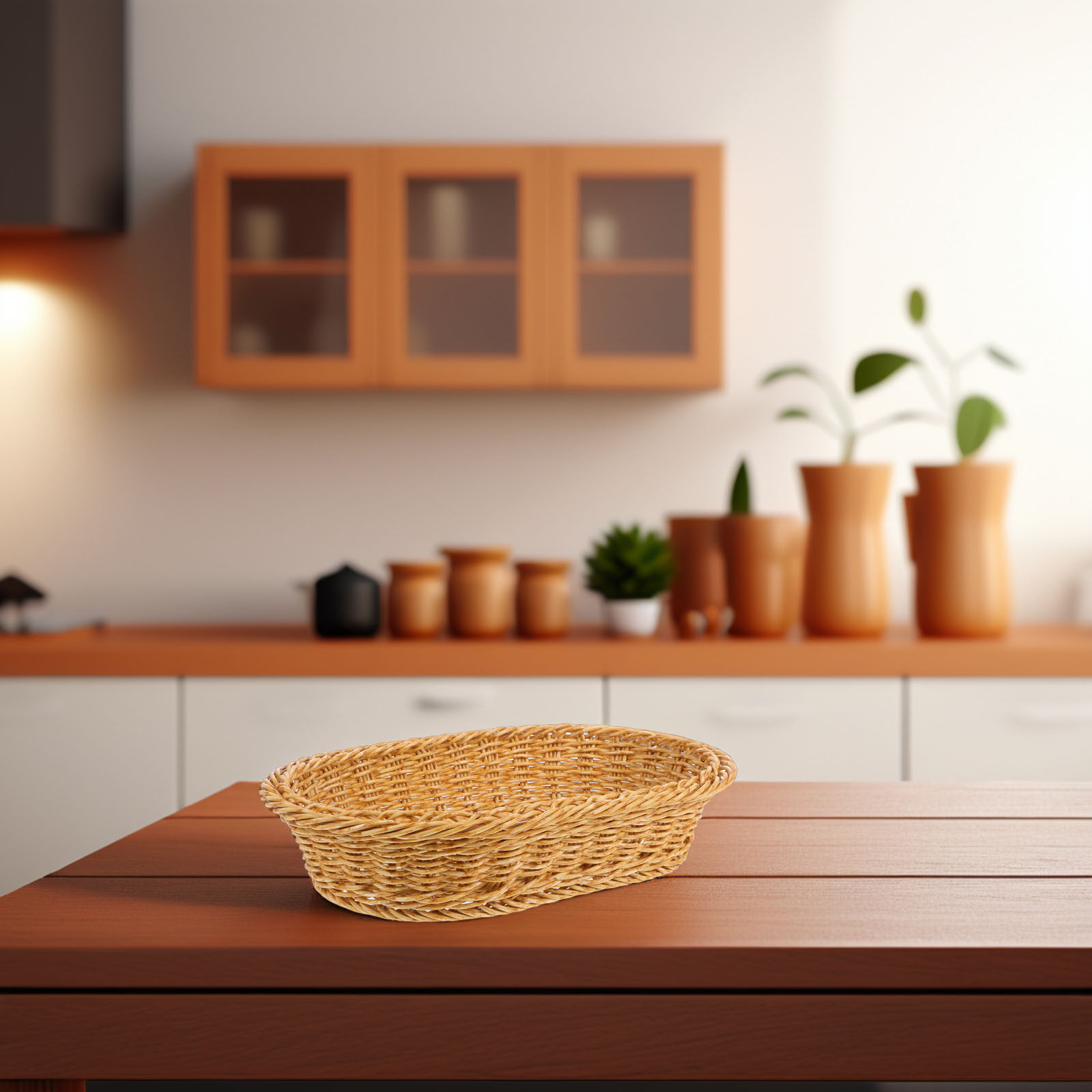 Plastic Woven Oval Bread Baske - Storage Food Tray review and price