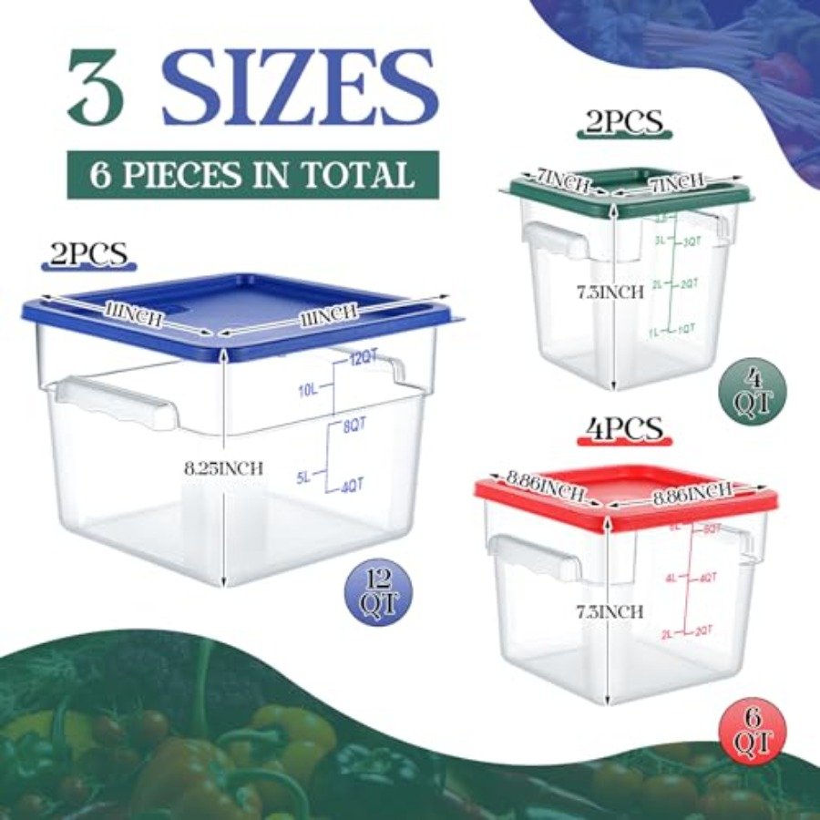 8 Set Square Food Storage Cont - Food Storage Quart Containers review and price