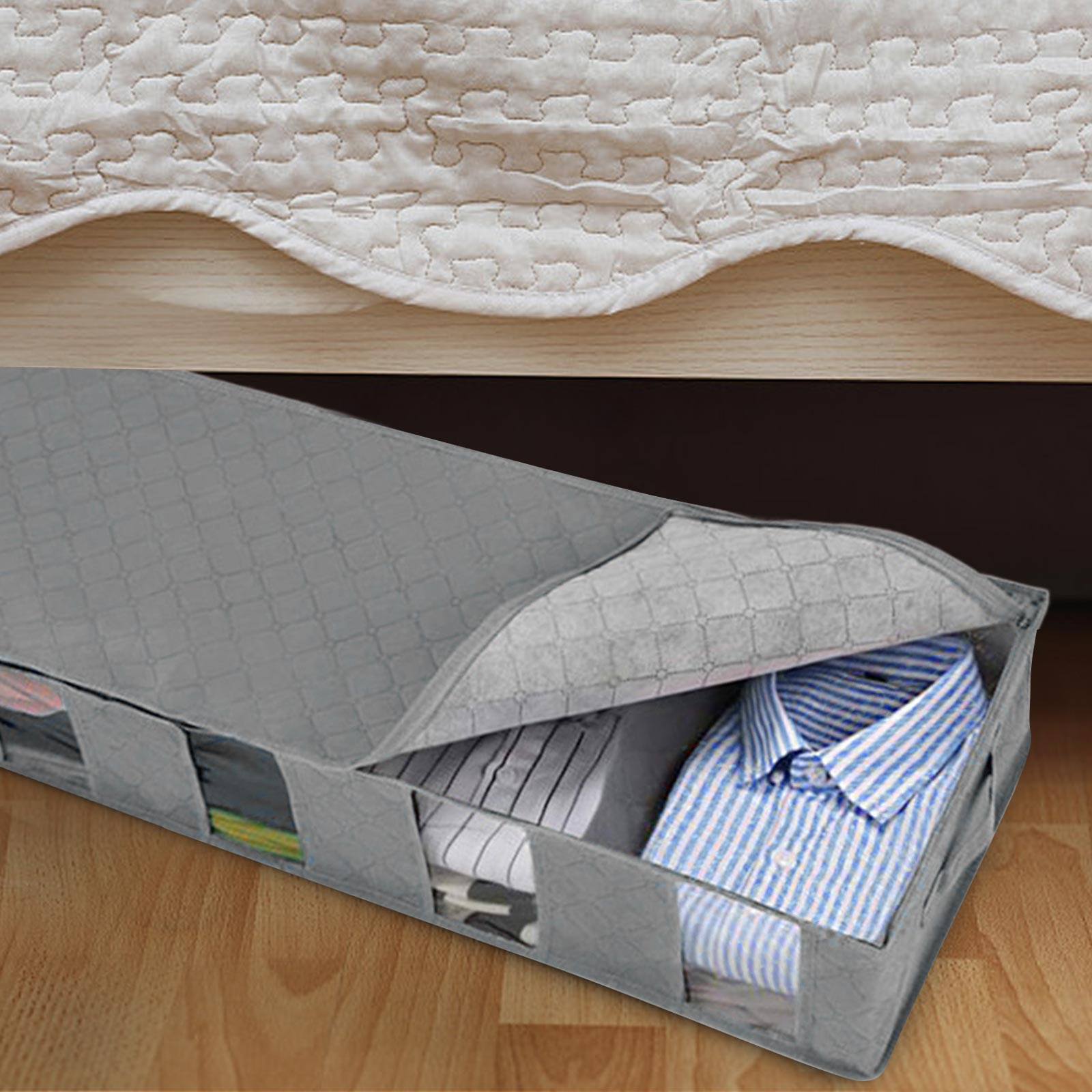 Under Bed Dust-Proof Storage O - Food Storage Under Bed review and price