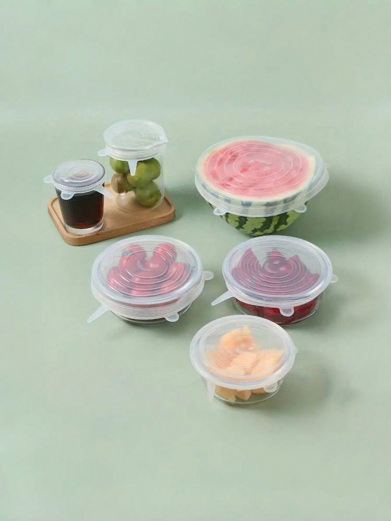6pcs/Set Silicone Elastic Lids - Food Storage For Refrigerator review and price