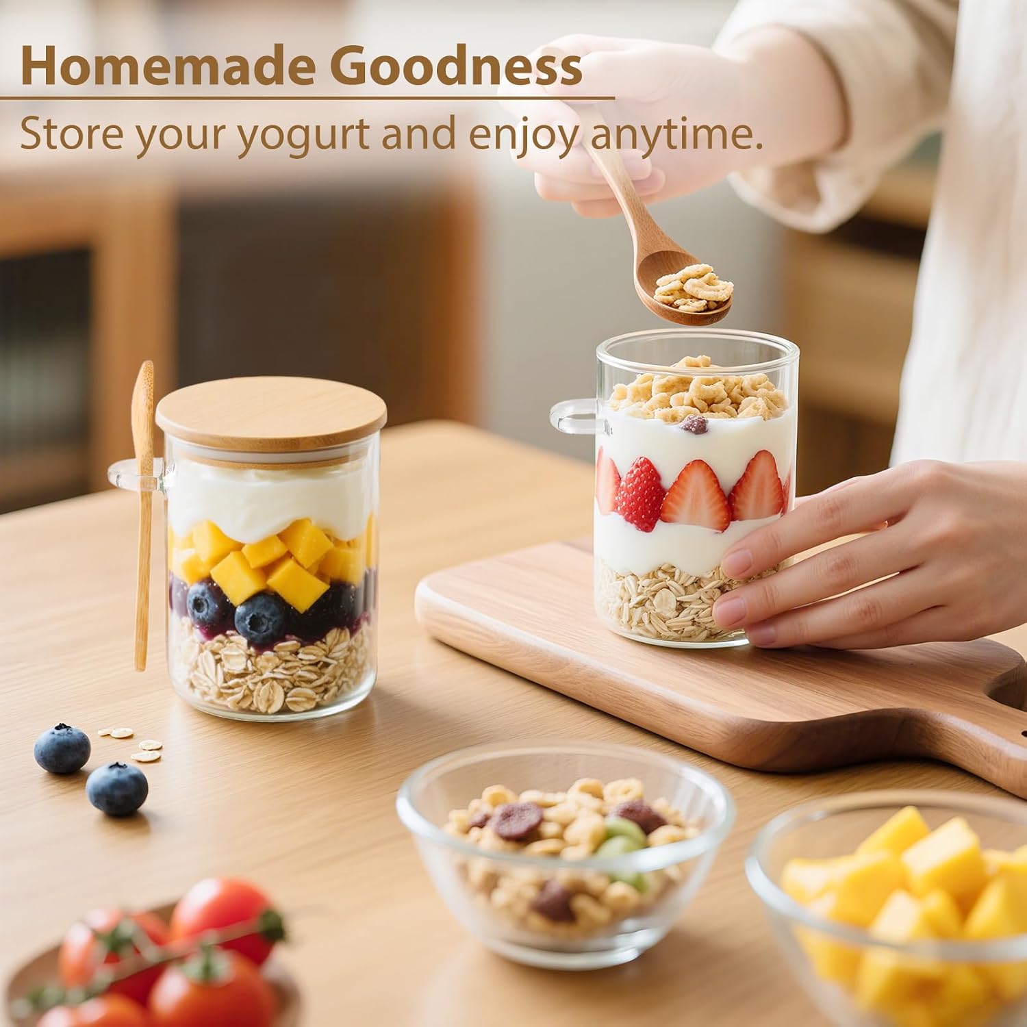 6 Pack Overnight Oats Containe - Glass Meal Prep Container review and price