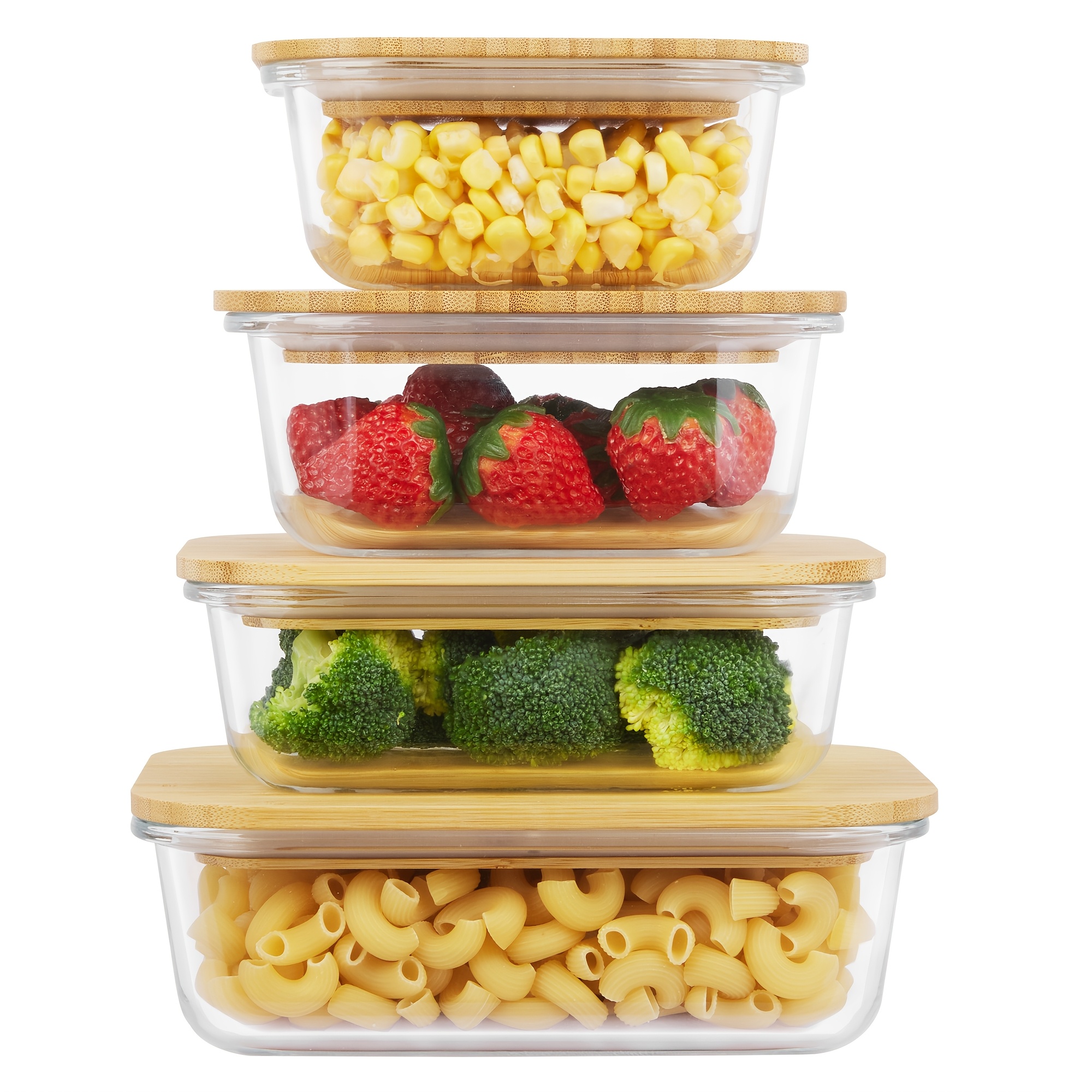 8pcs(4pcs Containers And 4pcs  - Glass Meal Prep Container review and price