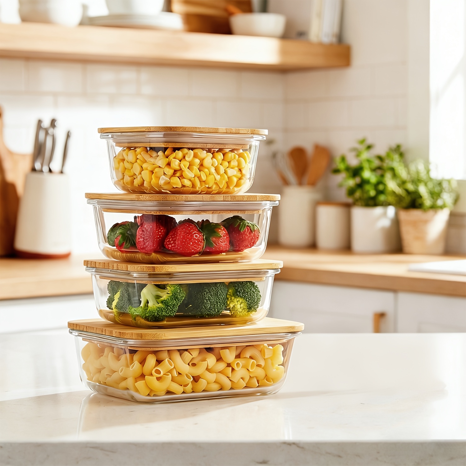 8pcs(4pcs Containers And 4pcs  - Glass Meal Prep Container review and price