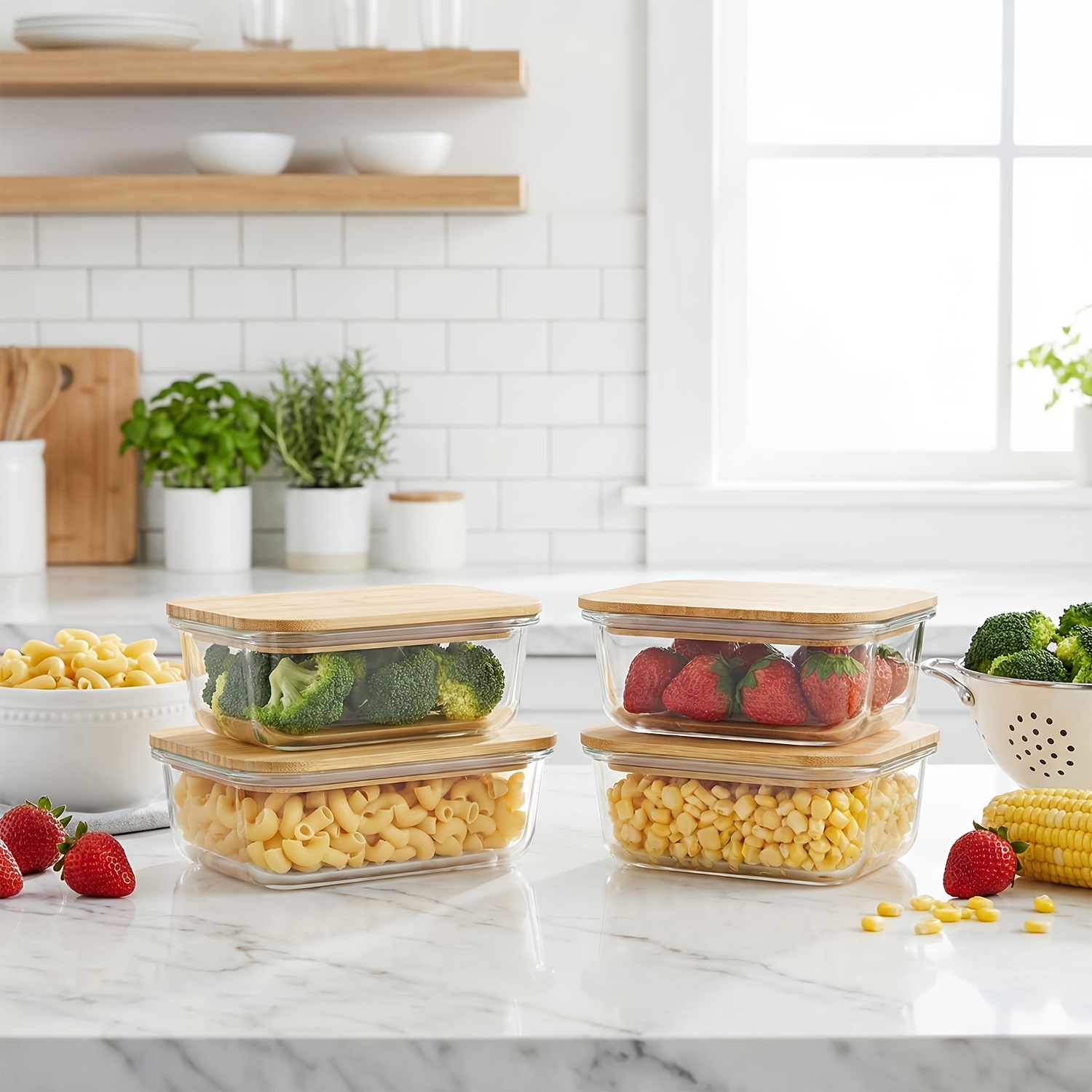 8pcs(4pcs Containers And 4pcs  - Glass Meal Prep Container review and price