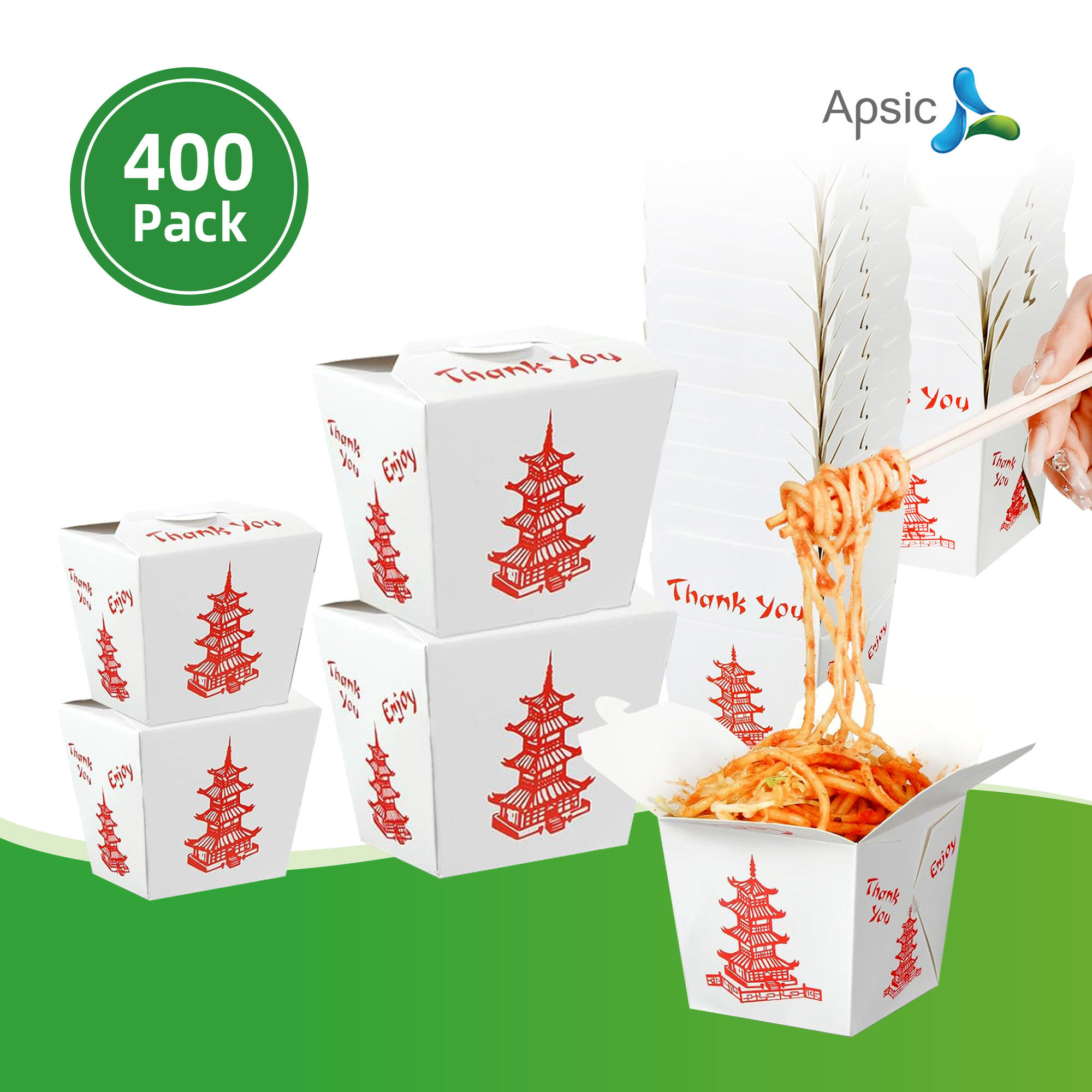 Apsic 400 Pack 16/26/32oz Chin - Food Storage Quart Containers review and price