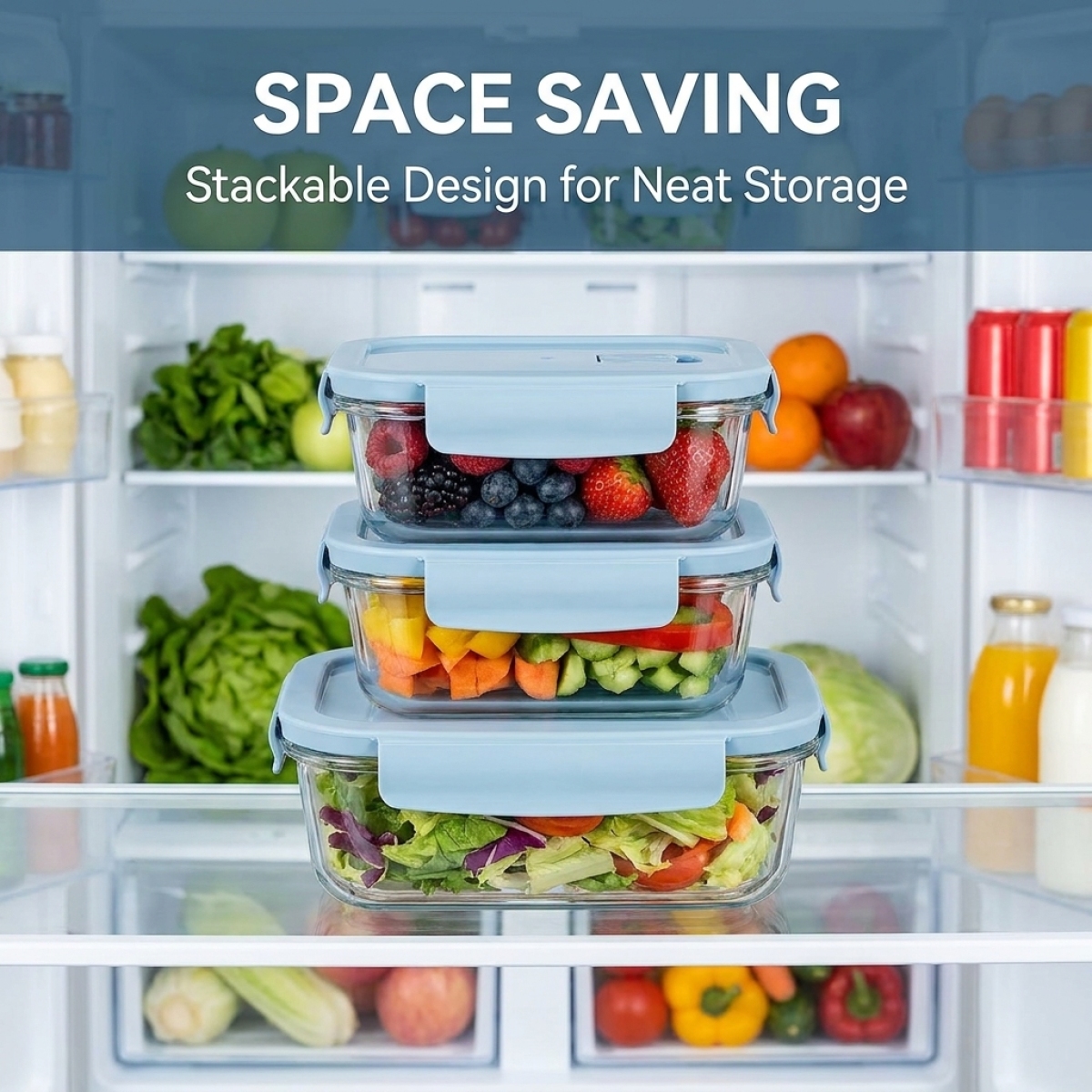 Sky Blue Glass Food Storage Co - Glass Meal Prep Container review and price