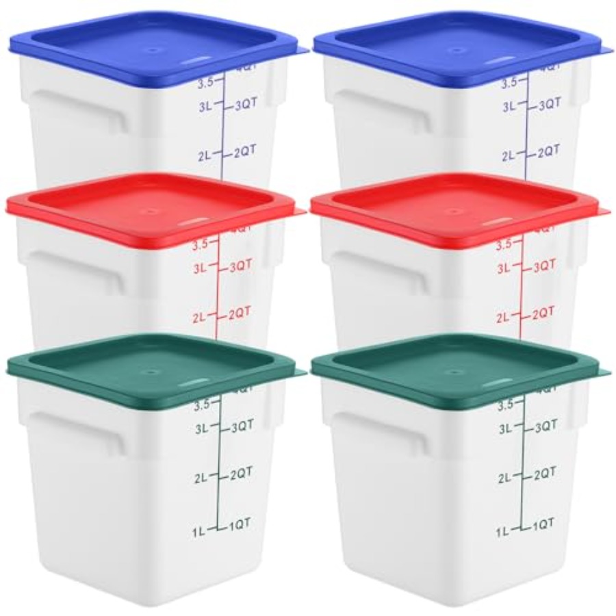 6 Pieces 4 Quart Commercial Fo - Food Storage Quart Containers review and price