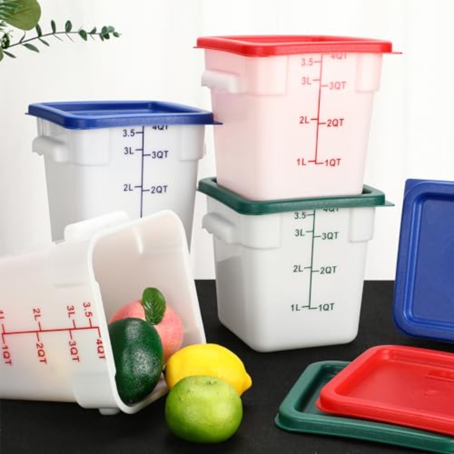6 Pieces 4 Quart Commercial Fo - Food Storage Quart Containers review and price