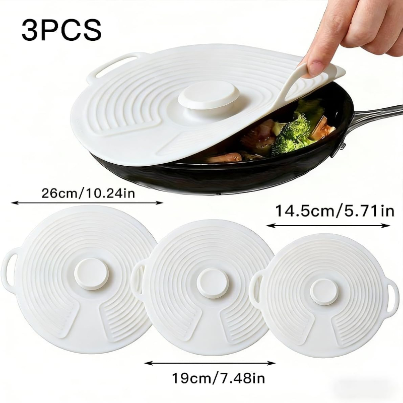 3Pcs Silicone Universal Lid fo - Silicone Stretch Lid review and price