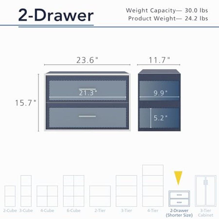 Apexa 2-Drawer Wooden Stackabl - Food Storage Under Bed review and price