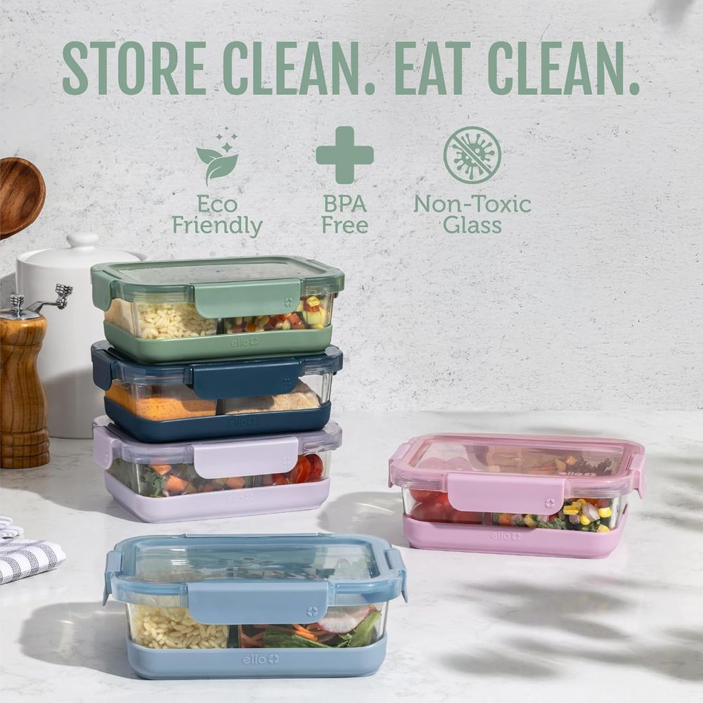 Refresh 3.4 Cup Divided Meal P - Glass Meal Prep Container review and price