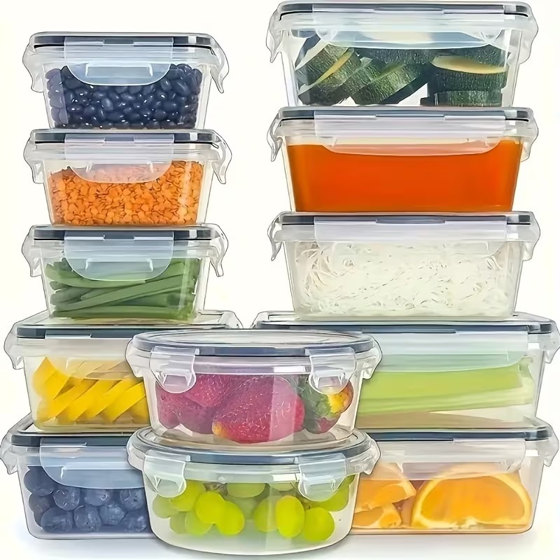 4-Piece Clear Food Storage Con - Glass Meal Prep Container review and price