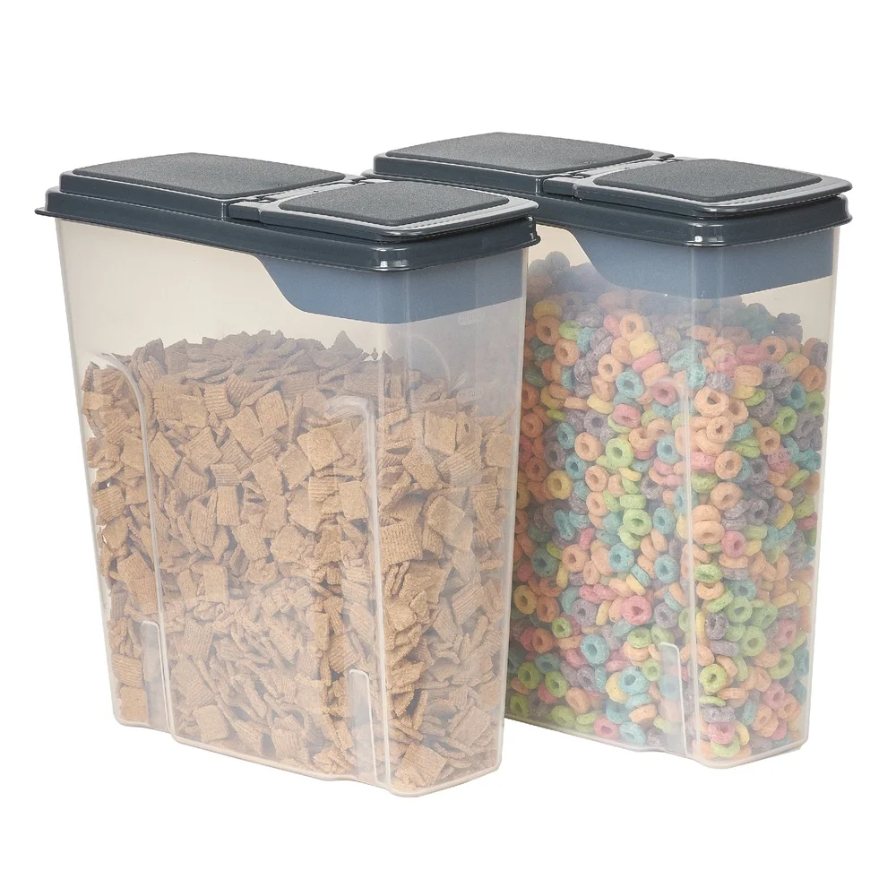 2-Pack Plastic Cereal Dispense - Food Storage Quart Containers review and price