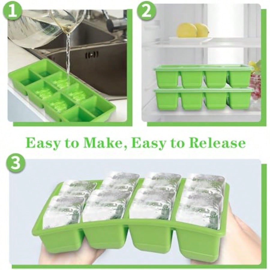 Ice Trays For Freezer With Lid - Storage Food Tray review and price