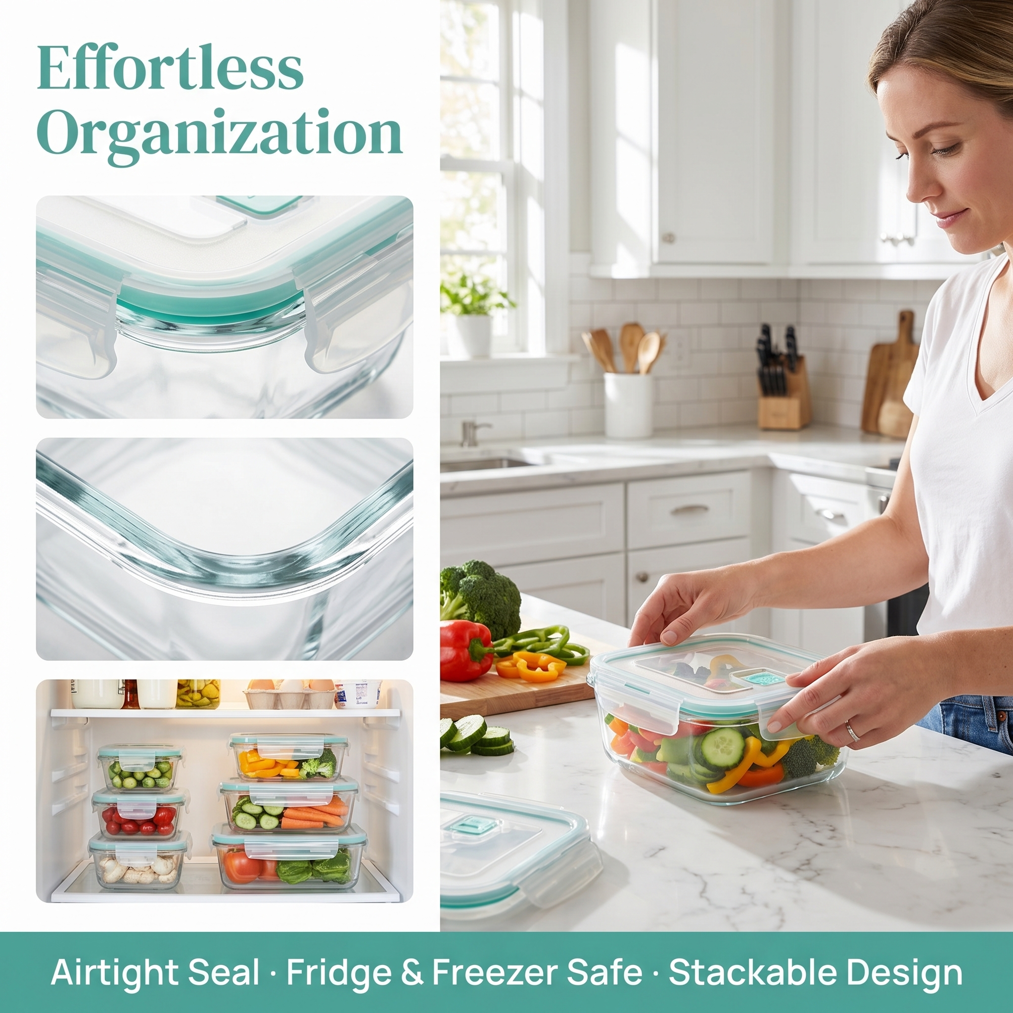 A set of 8 food storage contai - Food Storage For Refrigerator review and price