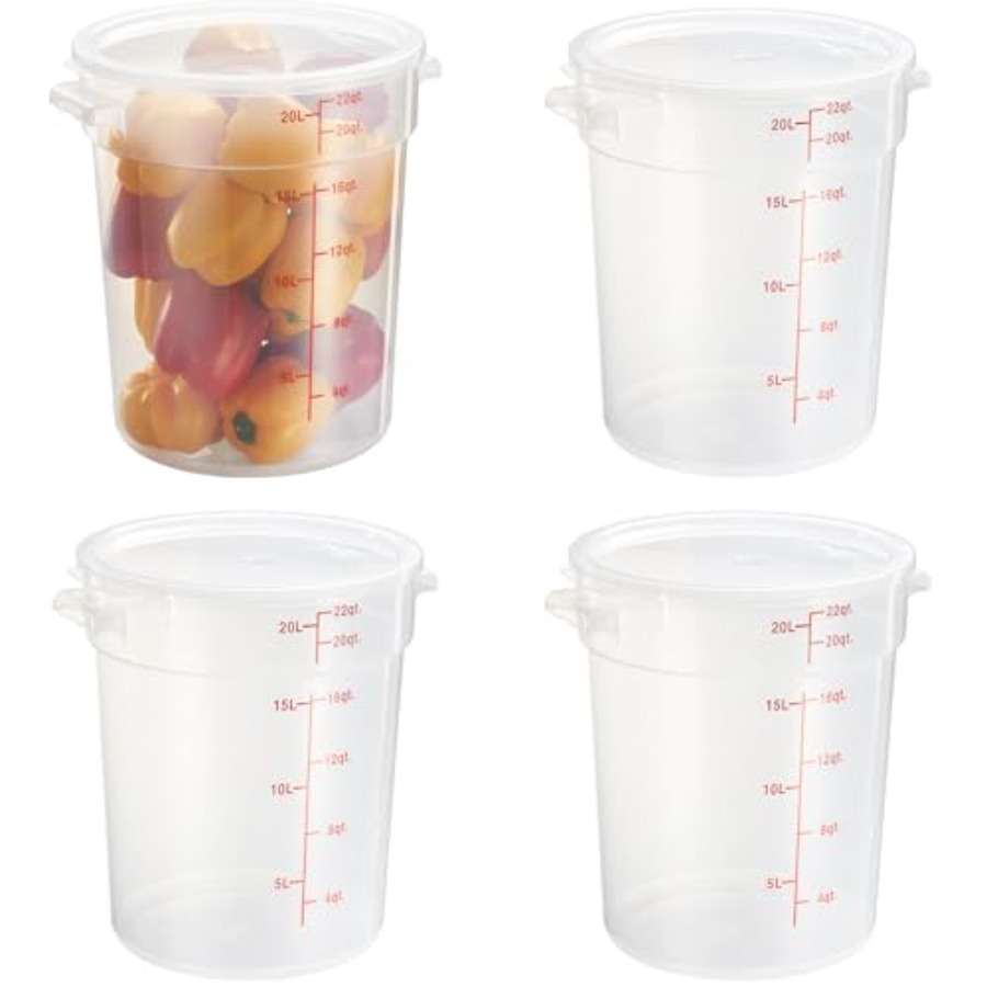 22 Quart Translucent Round Foo - Food Storage Quart Containers review and price