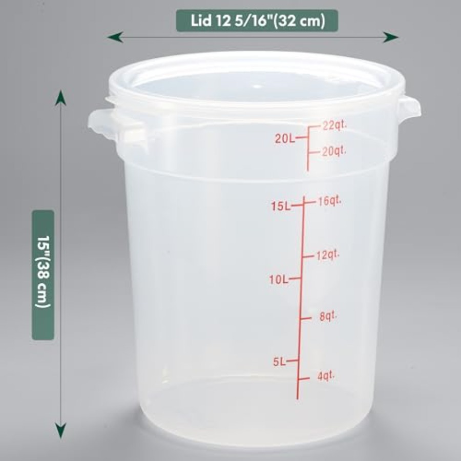 22 Quart Translucent Round Foo - Food Storage Quart Containers review and price