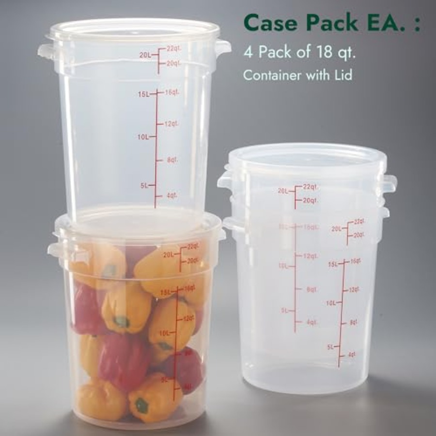 22 Quart Translucent Round Foo - Food Storage Quart Containers review and price