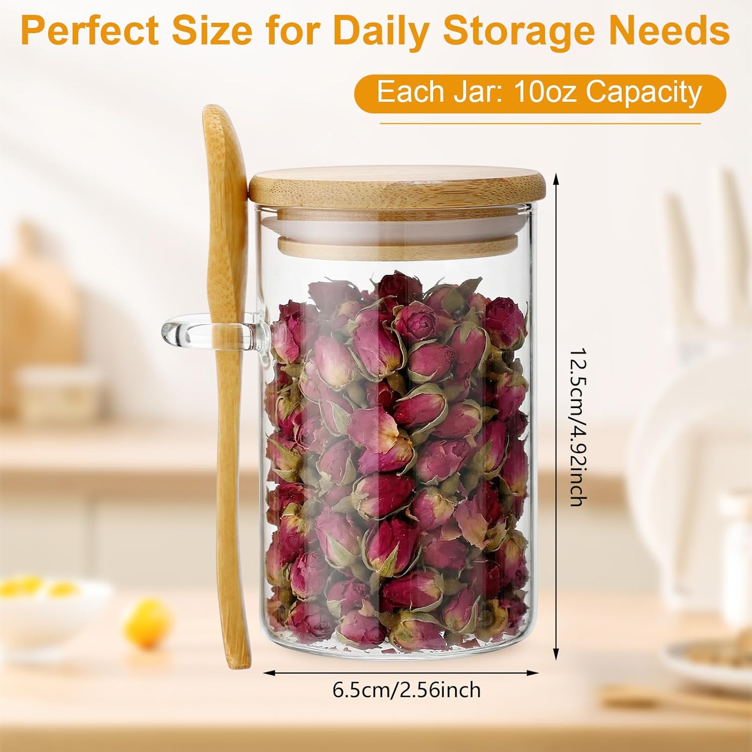 10 Pack Glass Jars with Bamboo - Food Storage And Containers review and price