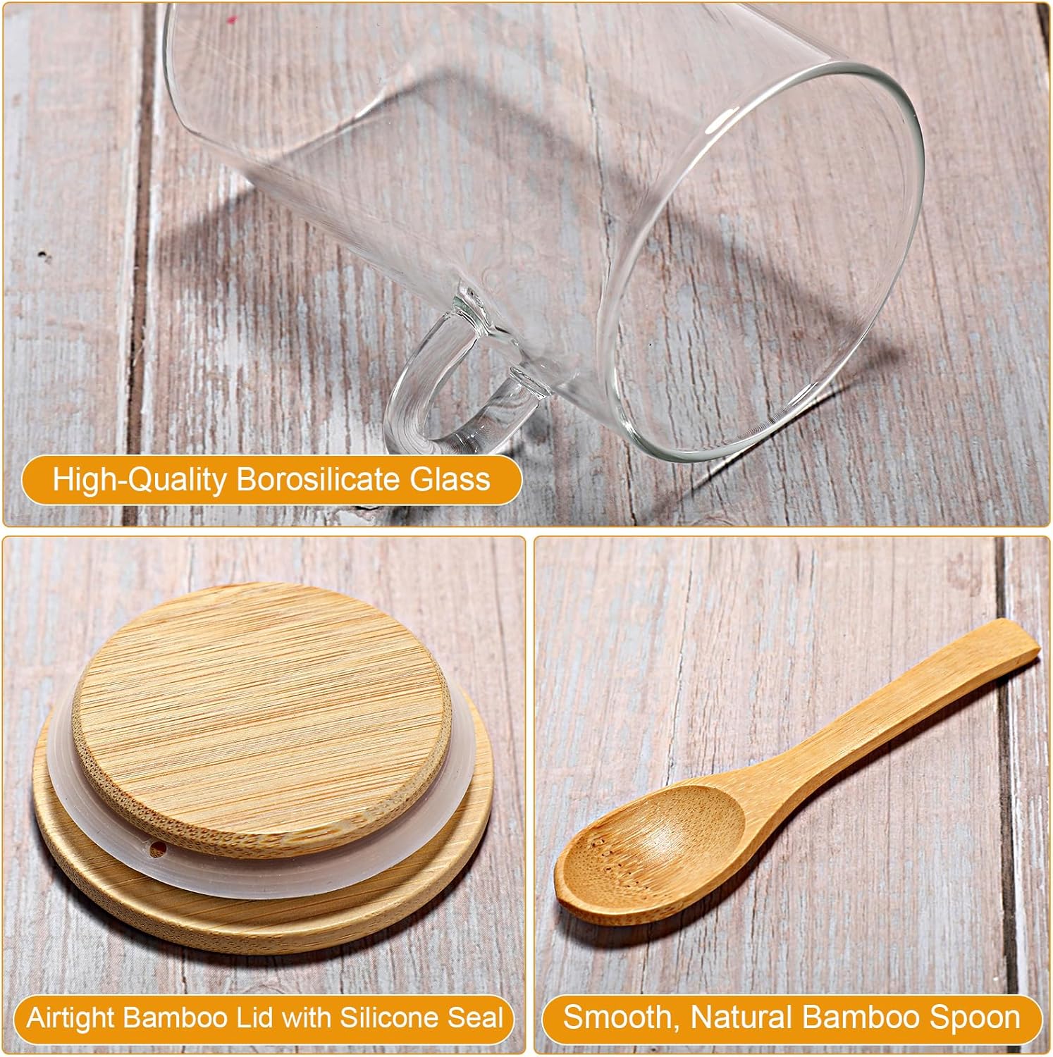 10 Pack Glass Jars with Bamboo - Food Storage And Containers review and price