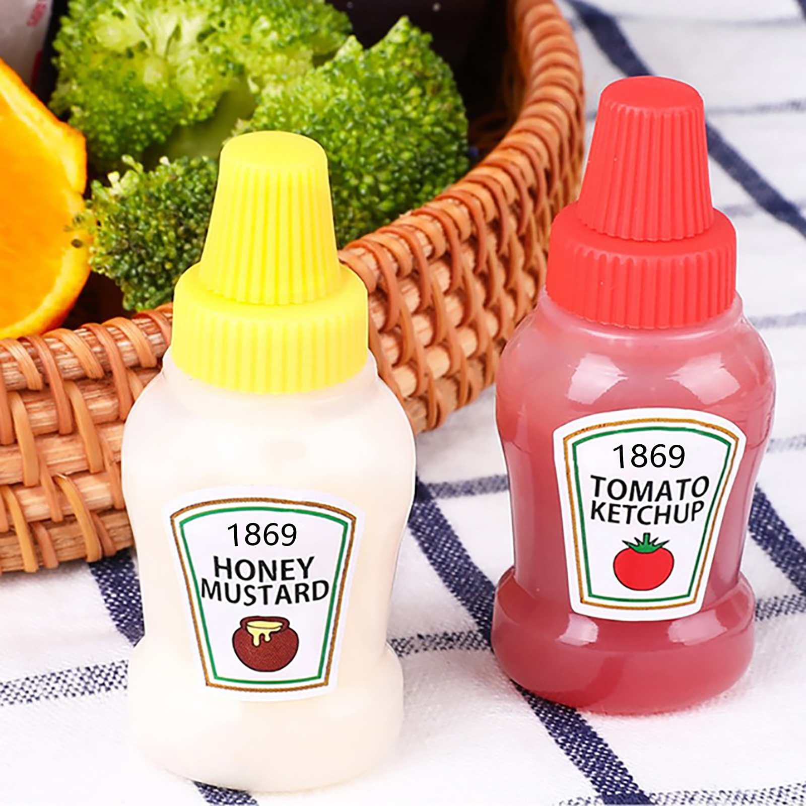 2pcs/set 25ML Mini Tomato Ketc - Salad Dressing Bottle review and price