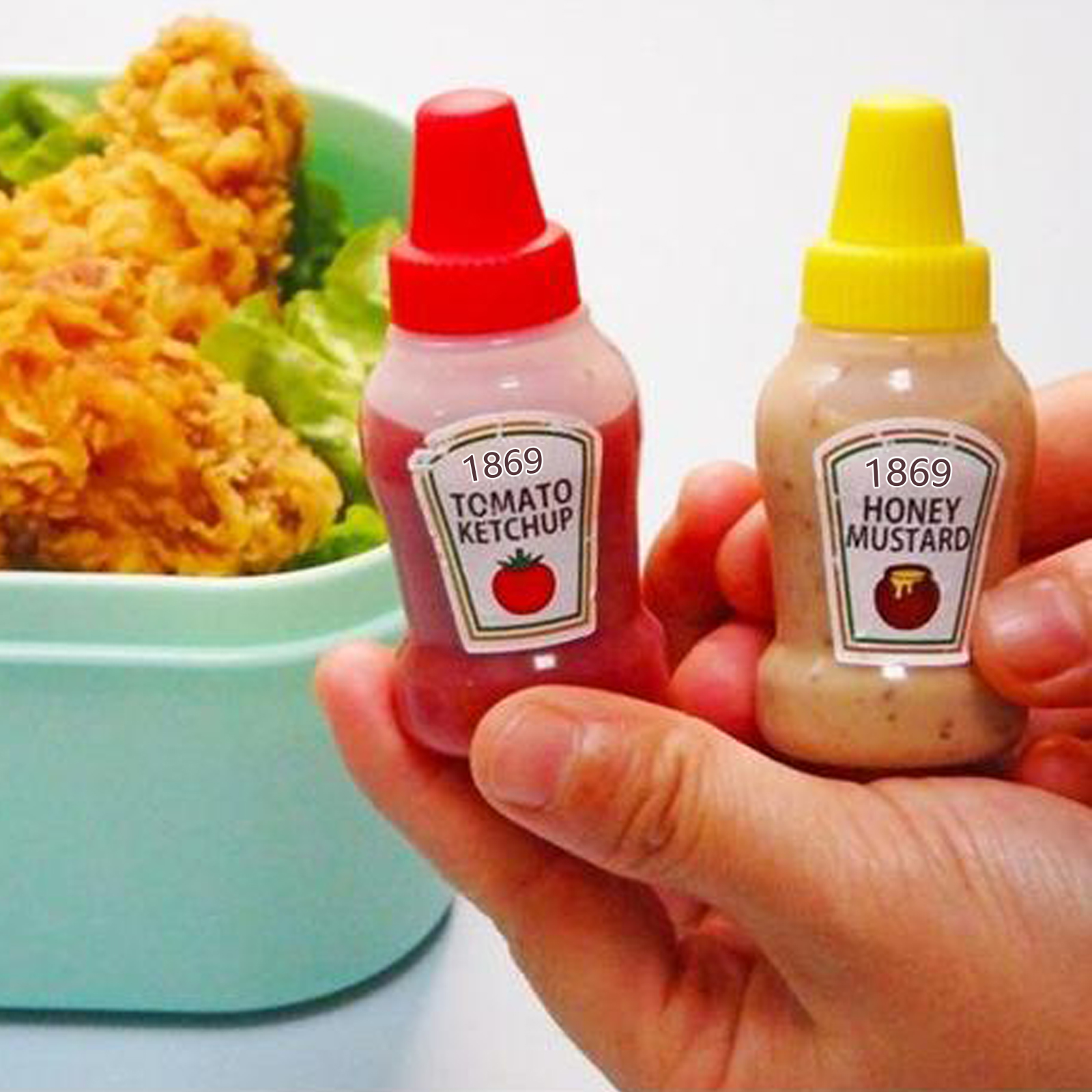 2pcs/set 25ML Mini Tomato Ketc - Salad Dressing Bottle review and price