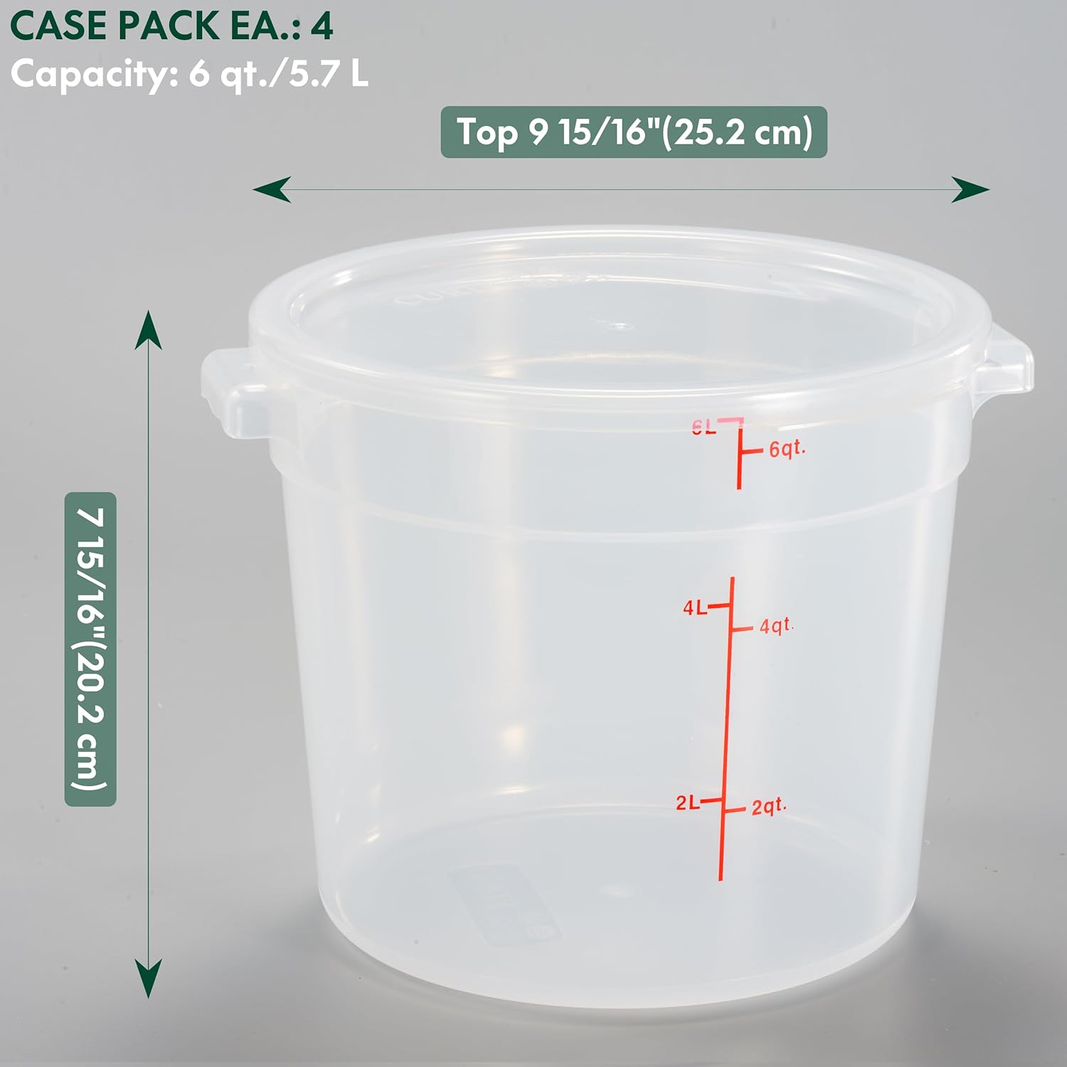 6 Quart Translucent Food Stora - Food Storage Quart Containers review and price