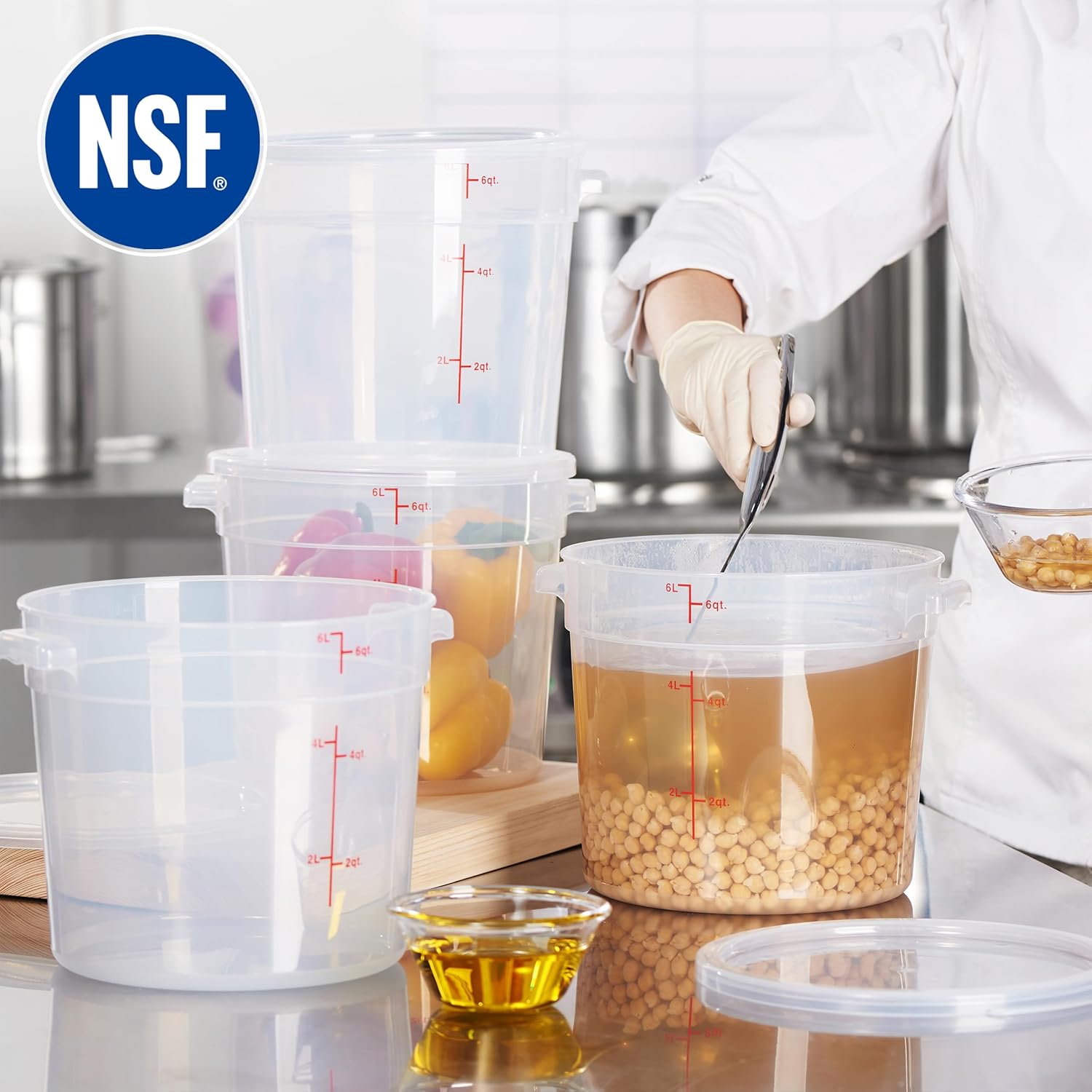 6 Quart Translucent Food Stora - Food Storage Quart Containers review and price