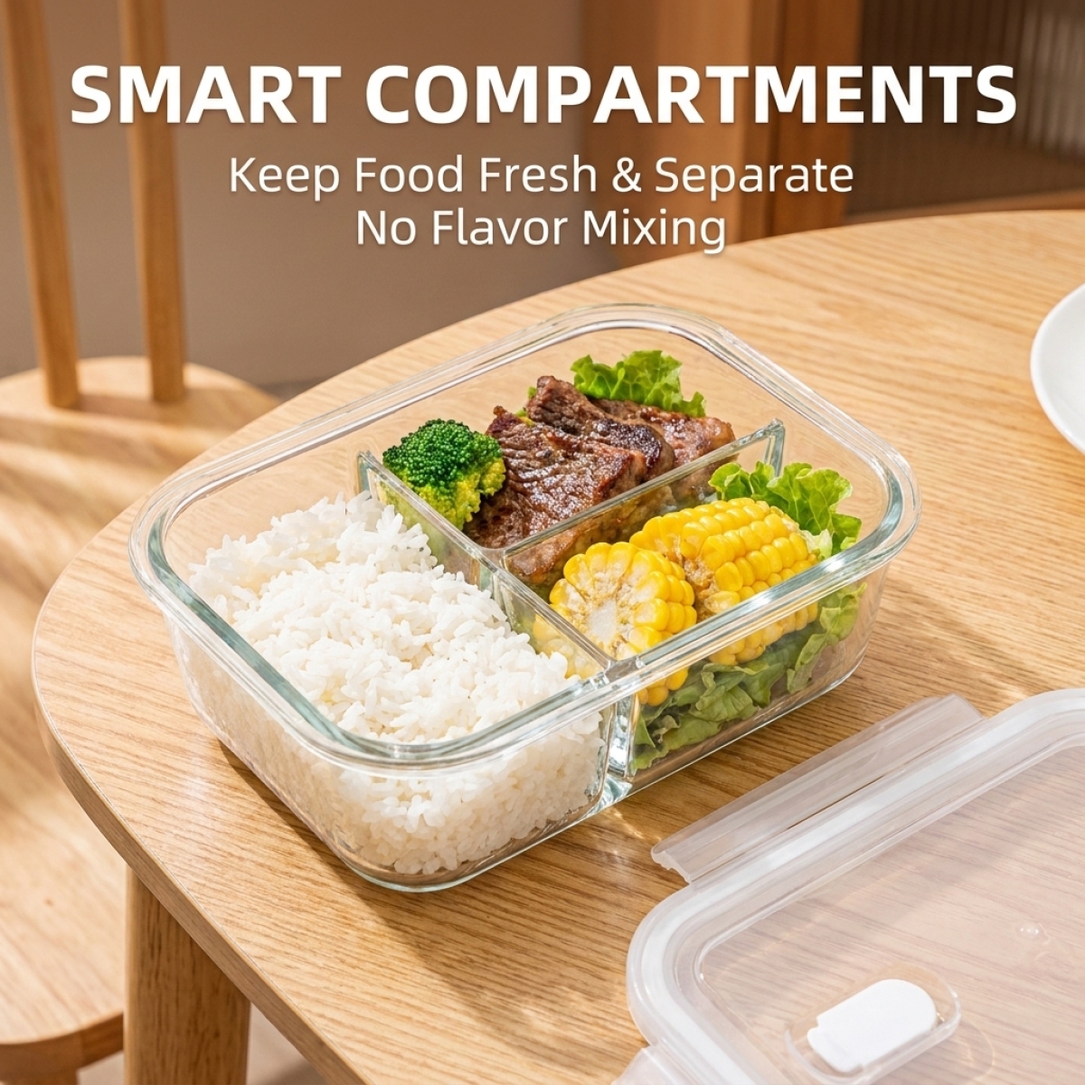 Premium White Glass Food Conta - Glass Meal Prep Container review and price