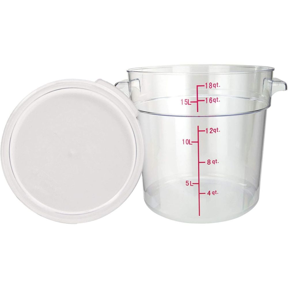 18-Quart Round Clear Food Stor - Food Storage Quart Containers review and price