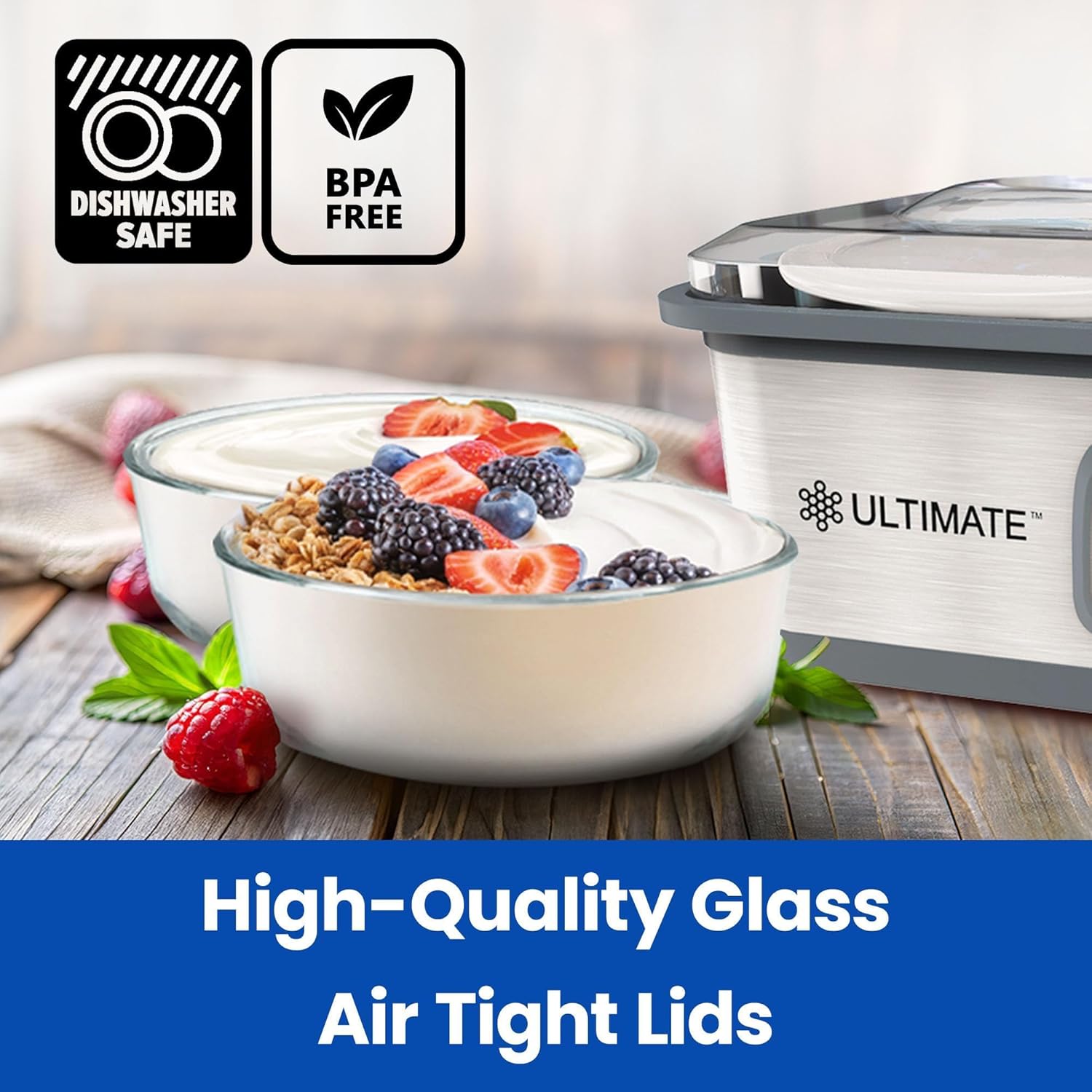 Yogurt Containers 2 Pack, 1-Qu - Food Storage Quart Containers review and price