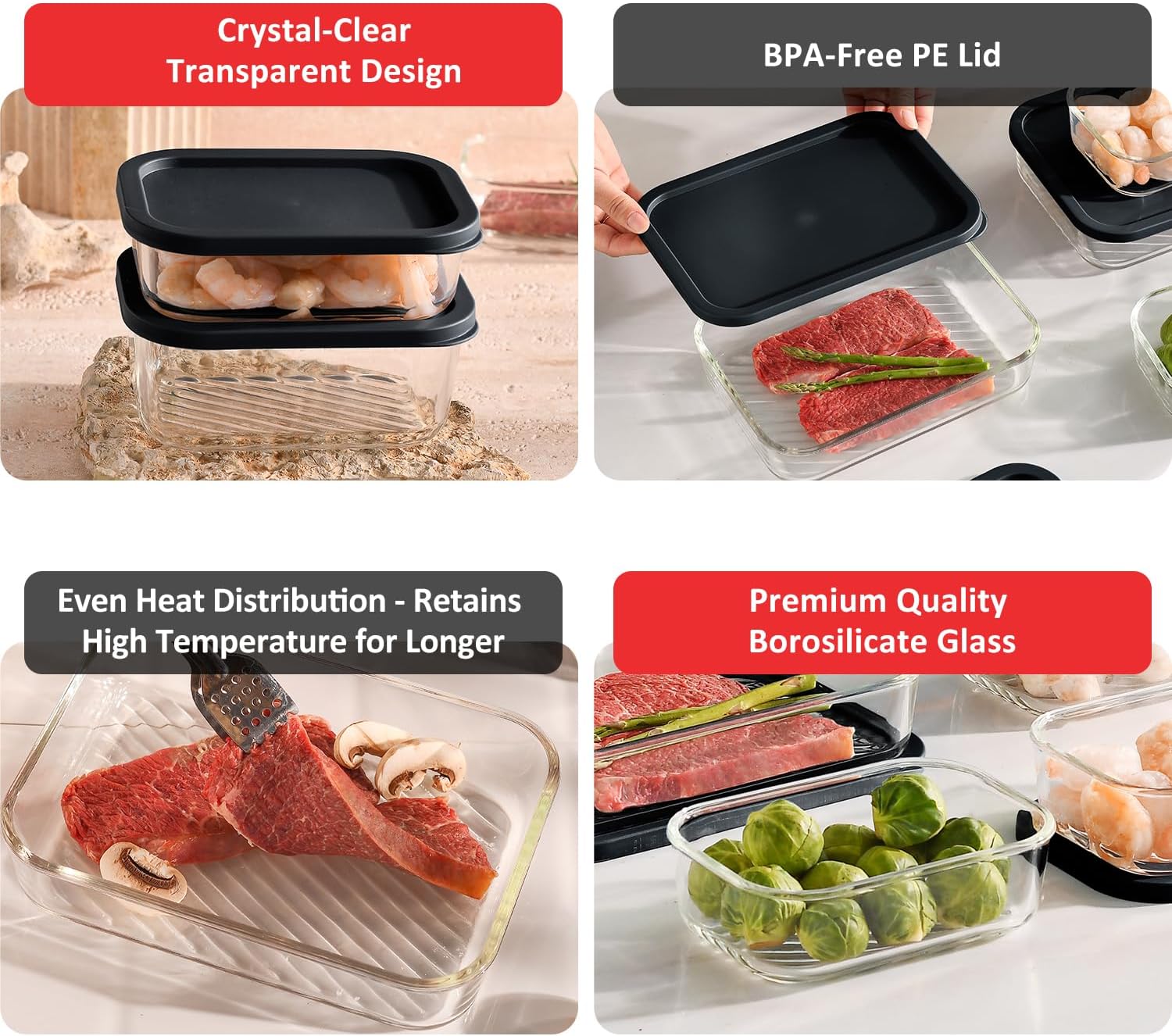 7 Pack Glass Meal Prep Contain - Glass Meal Prep Container review and price