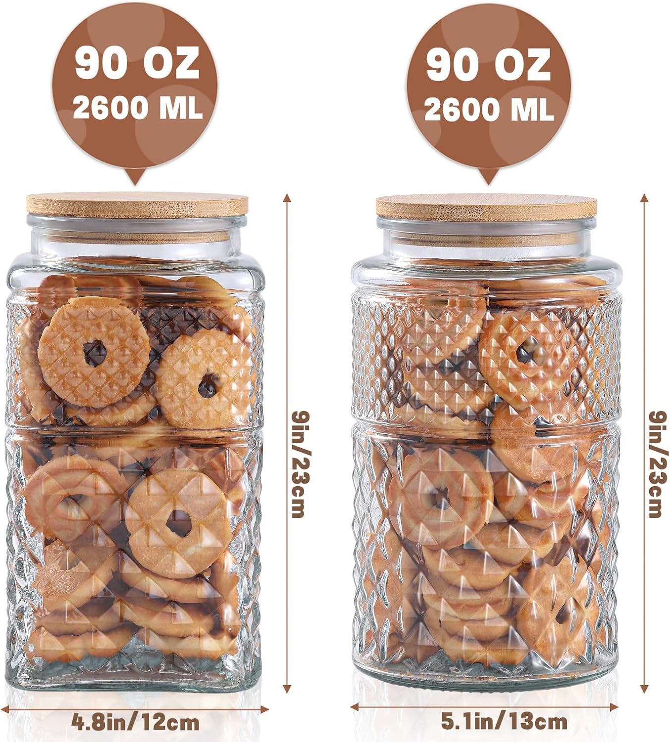 0.7Gallon/2600ml Glass Cookie  - Food Storage And Containers review and price