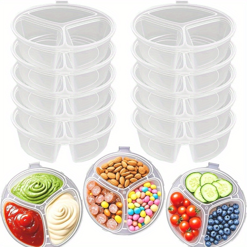 Round 3-Compartment Disposable - Food Storage For Restaurant review and price